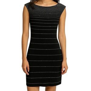 Express Medium Pima Cotton Casual Sleeveless Dress Silver Rhinestones